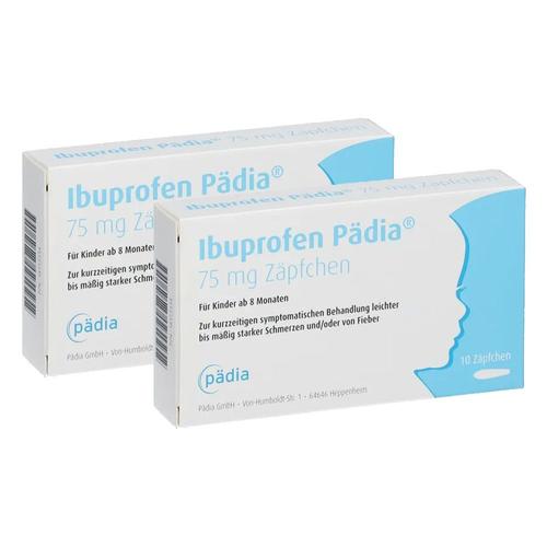 Ibuprofen Pädia 75 mg Zäpfchen x2 2x10 St Suppositorien