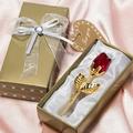 Mini Crystal Glass Rose Flower for Mother s Day Valentine s Day Birthday Anniversary Wedding Gifts Golden Rod Red flower Long Stem Gift-Boxed Gold Box Gold Rod Red Flowers 1