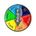 Rotating Enamel Badge Funny Spinner Rainbow Enamel Pin Badge Lucky Rotating Interactive Pin Novelty Enamel Pin Cartoon Turntable Lapel Pin Y7W6