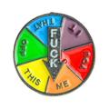 Rotating Enamel Badge Funny Spinner Rainbow Enamel Pin Badge Lucky Rotating Interactive Pin Novelty Enamel Pin Cartoon Turntable Lapel Pin Q7P5