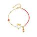 2024 Chinese New Year of Dragon Red String Handwoven Bracelet Lucky Dragon Red String Bracelet Feng Shui Dragon Charm Rope Adjustable Bracelet for Women Girls Jewelry M7O1