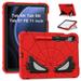 Dteck Case for Samsung Galaxy Tab S9 FE/Galaxy Tab S9 2023 Heavy Duty Childproof Silicone Shockproof Rugged Protective Case with Kickstand Pen Holder for Samsung Galaxy Tab S9 FE/S9/S8/S7 Red Black