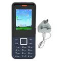 S502 2G Unlocked Multifunctional Elderly Cell Phone 2.4in Screen 3000mAh Dual SIM Phone 100?240V Blue UK Plug