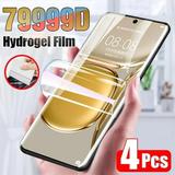 4 PCS Full Cover Hydrogel Film For Honor 70 50 20 20i 10 10i 9 9X 8X 90 X8A X9A X7A Pro Lite Phone Screen protection Soft Film For Honor80Pro 4 PCS
