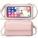 Mobile phone case for hanging wallet RFID protection cell phone wallet shoulder bag small touch screen cell phone case with wallet crossbody shoulder bag for