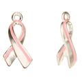 Enamel Drop Pink Awkwardness Ribbon Silver Plated 11.7x3mm 4pcs/pack (2-pack Value Bundle) SAVE $1