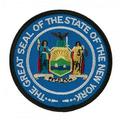 State Seal Patch Round 3 Diameter Embroidered Iron On or Sew On Seal Patch Flag Emblem (New York State Seal)