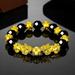 Men s Fortune Gold Six Characters Mantra Fashion Domineering N Bracelet W V7P0