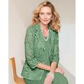 Blair Women's Lace Satin Trim Jacket - Green - XL - Misses