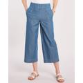 Blair Women's DenimLite Cropped Mid-Rise Flare Pants - Denim - 12 - Misses