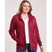 Blair Women's Hooded Fleece Snap Jacket - Red - XL - Womens