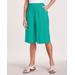 Blair Women's Crinkle Calcutta Cloth Split Skirt - Green - P2XL - Petite