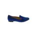 Cole Haan Flats: Slip On Chunky Heel Classic Blue Print Shoes - Women's Size 10 - Almond Toe