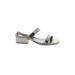 Stuart Weitzman Sandals: Silver Shoes - Women's Size 8 - Open Toe