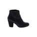 BP. Ankle Boots: Black Solid Shoes - Women's Size 6 1/2 - Round Toe