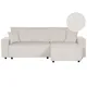 Beliani Left Hand Jumbo Cord Corner Sofa Bed Off-White Abacka