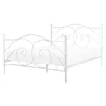 Beliani Metal Eu King Size Bed White Dinard