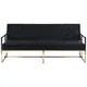 Beliani Glam Velvet Sofa Bed Black Marstal