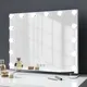 Living And Home White Hollywood Vanity Makeup Mirror Bedroom Dressing Table Mirror With 14 Led Bulbs Dimmable, Touch Control
