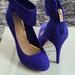 Jessica Simpson Shoes | Jessica Simpson Blue Suede Platform Pumps | Color: Blue | Size: 7