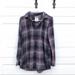 American Eagle Outfitters Tops | American Eagle Purple Button Down Plaid Flannel! | Color: Green/Purple | Size: S