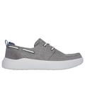 Skechers Men's Relaxed Fit: Higgins - Edson Shoes | Size 11.5 | Light Gray | Textile/Leather/Metal