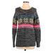 American Eagle Outfitters Sweaters | American Eagle Women's Size Extra Small (Xs) Wool Mohair Blend Fair Isle Sweater | Color: Gray/Pink | Size: Xs