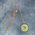 J. Crew Jewelry | J Crew Green Pendant Necklace | Color: Gold/Green | Size: Os