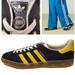 Gucci Shoes | Gucci Mens Sneakers Adidas X Gazelle Black Gg Canvas Shoes Sold Out 13 13.5 Us | Color: Black/Yellow | Size: 13.5