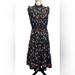 Kate Spade Dresses | Kate Spade Wild Ones Meadow Smocked Waist Midi Tiered Dress Size M | Color: Black | Size: M