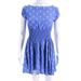 Kate Spade Dresses | Kate Spade Womens Silk Graphic Print Sleeveless Ruched Dress Blue Size 2xs | Color: Blue | Size: 2xs