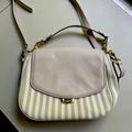 Kate Spade Bags | Kate Spade Handbag Light Beige W/Beige Stripes Leather | Color: Cream/Tan | Size: Os