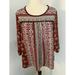 Anthropologie Tops | Anthropologie W5 Top Fall Colors Autumn Peasant Boho Hippie Flowy Loose Fit | Color: Brown/Red | Size: L