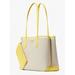 Kate Spade New York Bags | Kate Spade New York All Day Canvas Tote Bag W/ Wristlet Yellow Leather Trim | Color: Yellow | Size: Os