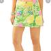 Lilly Pulitzer Shorts | - Lilly Pulitzer Floral Jasmine Skort Size 8 | Color: Green/Pink | Size: 8