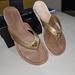 Coach Shoes | Coach Shelley Metallic Tumbled Sandal | Color: Gold | Size: 7