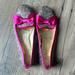 Kate Spade Shoes | Kate Spade Audrina Multi Glitter Pink Satin Bow Flats (Size 7) | Color: Pink | Size: 7