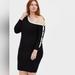 Torrid Dresses | Black Long Sleeve Off Shoulder Sweater Dress | Color: Black | Size: 0