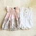 Levi's Bottoms | Lot Of 2 Baby Girls 18 Mos Levis Picapino Romper Dress White Floral Print | Color: White | Size: 18mb