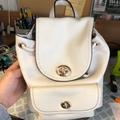 Coach Bags | Coach Turn-Lock Mini Backpack | Color: White | Size: Os