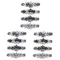 FRCOLOR Pack of 12 Floral Hair Clips Set Hair Clips Set Pearl Headpiece Sparkling Hair Clips Pearl Hair Clips Hair Clips Hair Clips for Women Ponytail Holder Clip