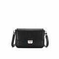 YYUFTTG Crossbody bags for women New genuine leather square bag luxury women messenger bags for ladies vintage classic brand shoulder messenger flap handbas (Color : Schwarz)