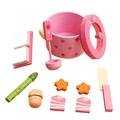 Abaodam 1 Set Cutting Kid Suit Kids Toys Hot Pot Cooker Kids Role Play Toys Toddler Toy Kitchen Playset Lovely Cooking Toy Cartoon Kitchen Toy Play Kitchen Pink Child Wooden Accessories
