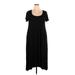 Torrid Casual Dress - A-Line Scoop Neck Short sleeves: Black Solid Dresses - Women's Size 2X Plus