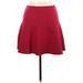 Lands' End Casual Fit & Flare Skirt Knee Length: Red Print Bottoms - Women's Size 14