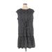 Tash + Sophie Casual Dress - Mini High Neck Short sleeves: Black Print Dresses - Women's Size 16