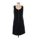 MICHAEL Michael Kors Casual Dress - A-Line Scoop Neck Sleeveless: Black Solid Dresses - Women's Size 4