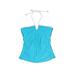 Calvin Klein Swimsuit Top Teal Swimwear - Women's Size Large