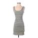 Guess Casual Dress - Mini: Gray Stripes Dresses - Women's Size Small