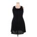 Mossimo Casual Dress - High/Low: Black Solid Dresses - Women's Size 2X-Large